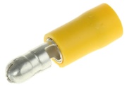 Bullet Disconnector Kog m 5 g, insulated, 4..6mm² 300V, D5mm, -25..75°C, PVC ^brass, 100pcs/pck, yellow