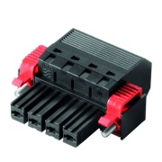PCB Plug-in Connector BVF 7.62HP/05/180SF SN BK BX, female, 5poles, 7.62mm, push-in, Weidmüller