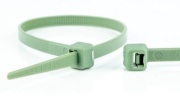 Cable Tie CHM, 370/7.6, 22.2kg, polypropylene, -35..85°C, chemicals resistant, UL94 HB, HF, SF, 100pcs/pck, green