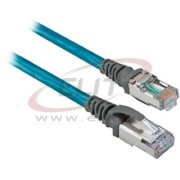 Patch Cord EtherNet, unshielded twisted pair, 4x2x24AWG, RJ45 » RJ45, PVC, 0.4m, teal