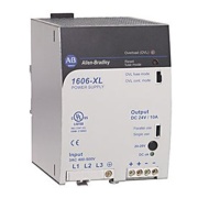 Power Supply 1606-XL, N+1 redundancy input 100..120/200..240VAC| man. select 240..375VDC, output 240W 10A 24..28VDC, out test plug, Allen-Bradley