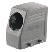 Hood HDC 24D TSBU 1M32G, size 4, cable entry from side, plug housing, side-locking clamp on lower side, M32, IP65, Weidmüller