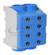 Main Terminal Block Al/Cu HLAK 70-1/2 M2, 2x 70/50mm²/ 2x70/50mm², 250/200A 1000VAC/DC, 4Nm, TS35, Pollmann, blue