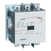 Contactor CTX³ 800, 440kW 800/900A 3x400VAC, aux. 2NO, 2NC 16A 240VAC, cv 200..240VAC/DC, panel mount, Legrand