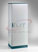 Cabinet ENUX, 600Wx1600Hx400D, frame, plain door, rear panel, lever-operated double bar locking w. 3mm double-bit insert, modular, adj. cable entry w. sealing gasket, C3M| epoxy resin layer, IP55 IK10, NEMA12, ocean blue/ grey