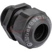 Cable Gland Ex Progress GFK, M32x1.5, ø23..25.5mm, thread 15mm, -20..85°C, glass fiber reinforced polyamide, TPE|NBR, HF, incl. O-ring, Ex e II, CE/IECEx/DNV, IP66/68, Agro, black