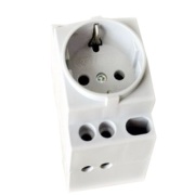 Modular Socket outlet, 2P+E 10/16A 250VAC Schuko, 2.5M, TS35, MaxPro