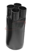 Cable Breakout HLB 420, 4cores, 55/21mm, wall thick 3.1mm, L150mm, crosslinked polyolefin -55..125°C/ +130°C, UV resistant, black