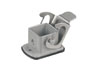 Base HDC 04A ALU, size 1, side-locking clamp on lower side, -40..125°C, diecast aluminium, IP65