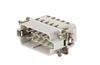 Insert HDC HA 10 MT, male, size 2, 10P 16A 250V, tension clamp