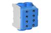 Main Terminal Block Al/Cu HLAK 70-1/2 M2, 2x 70/50mm²/ 2x70/50mm², 250/200A 1000VAC/DC, 4Nm, TS35, Pollmann, blue