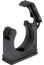 Conduit Clamp w. Cover RQS, D21.2mm, fixing ribs as strain relief, -40..120°C, polyamide PA6, HB (UL 94), black