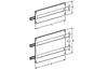 Modular Panel EUPM, punched, 600Wx200H| 24M, incl. accessories, mounting rail, ETA, grey