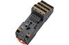 Relay Socket SKC14-ST, SK4P, SK36F, 4P 8A 300V, one-sided push-in, RKE 4CO relays, incl. plastic retaining clip, marker, UL/TÜV/CE, TS35