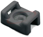 Kruviankur TM-2S6, L14.9xW9.5 ø3.7, max tie 4.8mm, -40..85°C, Polyamide 6.6, UL94 V2, UV resistant, 100pcs/pck, black