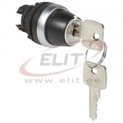 Pöördlüliti Osmoz, head| key (455) handle, 1-0·-2 (-45°-0-45°), ø22.5mm, IP66/69K IK05, Legrand, must