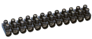 Lühterklemm NylBloc, 12x 2.5mm² (Ø2.5mm) 24A 250V, flame retardant polypropylene -25..100°C, black