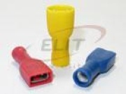 Juhtmehülss-pesa Con vv 6.3 r, PVC fully insulated, female, 0.5..1mm² 300V, tab 0.8x6.4mm| 648, -25..75°C, PVC, brass, 100pcs/pck, punane