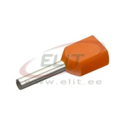 Kaksik juhtmehülss kraega Ct 005008 w, 2x0.5x8mm, 500pcs/pck, oranž