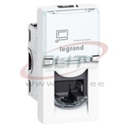Andmesidepesa Mosaic, mech.| RJ45 cat.6 UTP, 1M, Legrand, valge