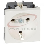 Pistikupesa Mosaic, mehh.| 2P+E, 16A 250VAC, 2M, Legrand, valge