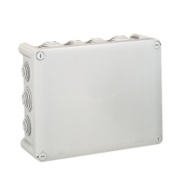 Plastkarp Plexo, 220Wx170Hx86D, 14glands ø4..32mm cable/tube, -25..40°C, PS, cover with 4x ¼ turn lock screw, IP55 IK07, hall