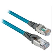 EtherNet Cable 1585, RJ45 plug » RJ45 plug, 8 conductors, 100BASE-TX, 100Mbit/s, Riser PVC, 2m, Allen-Bradley, teal