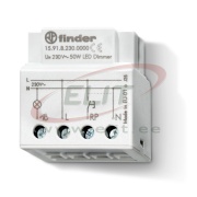 Dimmer 15.91, 1NO 100W 230V 45..65Hz, 50W LED, lineaarne reguleerimine, paigaldus seadmetoosi, Finder