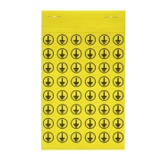 Kleebis Maandus, 14x14mm, isekleepuv, -45..80°C, 48ea/1pc| 10pc/1pck, Weidmüller, kolla-must