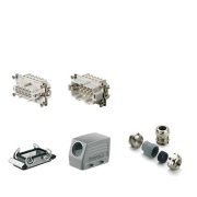 Heavy-Duty Connector Kit RockStar® HDC-KIT-HE 16.120 M, size 6, 90°, 16P, 16A 500V, diecast alumiinium, -40..100°C, M25, screw clamp, IP65, Weidmüller