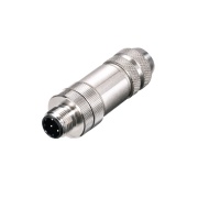 Pistik SAISM-4/8S-M12-4P D-COD, M12 4pin plug, 4A 250V, -25..85°C, PG9, Ø6..8mm, IP67