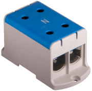 Hargnemisklemm Al/Cu UK240/2N, 1P (4holes) 35-240mm² 760/850A 1000VAC/ 1500VDC, Hex8 26Nm 35..120mm²/ 46Nm 150..240mm², panel mount, MaxPro, sinine