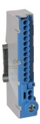 N-terminal N14-S, 12x1.5/2.5mm² plug-in, 2x2.5/4mm² plug-in, 1x16/25mm² screw| 3Nm, 80A 690V, touch-proof, TS35, 10pcs/pck, blue