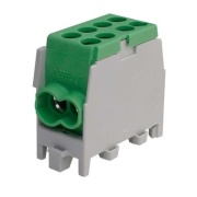 Hargnemisklemm Al/Cu HLAK 25-1/2 M2, 2x 25/16mm²/ 2x 16/10mm², 130/100A 1000VAC/DC, 2.5/2Nm, TS35, roheline