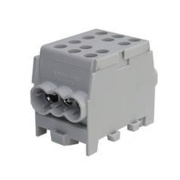 Hargnemisklemm Al/Cu HLAK 35-1/4 M2, 2x 35/25mm²/ 4x 25/16mm², 160/125A 1000VAC/DC, 3.5/2.5Nm, TS35, Pollmann, hall