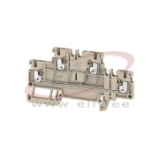 Pist-riviklemm A2T 1.5, 2-tier, 1.5mm² 16A 500V, push-in, Weidmüller, beež