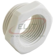 Läbiviigu üleminek Synthetic, M32x1.5 » M25x1.5, mutrivõti 36mm, keermepikkus 10mm, -30..100°C, polüamiid PA6, HF, IP54/68, helehall
