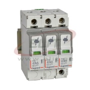 Liigpingepiirik, 3P FS, T2, Uc 320VAC, discharge current (8/20μs)| Imax 40kA, In 20kA, 4..35mm², TNC, Legrand