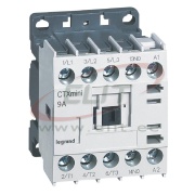 Minikontaktor CTXmini, 4kW 9/20A 3x400VAC, 1NO 10A 240VAC, cv 230VAC, TS35, panel mount, Legrand