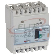 Kompaktkaitselüliti DPX³ 160, 63A 3x400VAC 25kA, therm. 0.8..1In, magn. 10In, incl. screws/ cage clamps Al/Cu 70/95mm², panel mount, Legrand