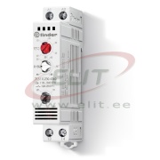 Moodul termo-hügrostaat 7T, 10..60°C acc. -1..3°K, humidity control 90% acc. 5%, 1NO 10A 250VAC, LED, sv 110..230VAC/DC, TS35, Finder