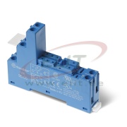 Socket 95.05, 40.51/40.52/40.61/40.62/44.52/44.62, takes 99.02/86.x0, incl. 095.71 metal retaining clip, marker, panel mount, TS35, sinine