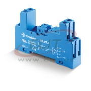 Socket 95.85.3, 40.51/40.52/40.61/44.52/44.62, takes 99.80, incl. 095.71 metal retaining clip, marker, panel mount, TS35, sinine