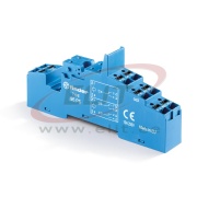 Socket 95.05, 40.51/40.52/40.61/40.62/44.52/44.62, takes 99.02/86.x0, push-in, incl. 095.71 metal retaining clip, marker, panel mount, TS35, sinine
