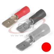 Juhtmehülss-pistik Con mh 2.8 rs, insulated, 0.5..1.5mm² 300V, 0.5x2.8mm| 285, -25..75°C, PVC, brass, 100pcs/pck, punane