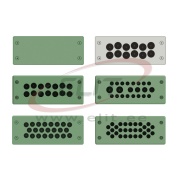 Multiläbiviik ECRM, 12x ø5..13.5mm, -40..80°C, glass fibre reinforced PA, butyl rubber, chloroprene, polyurethane, UL94, incl. mounting accessories, IP65, UL12/13/4X, ETA