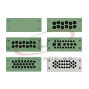 Multiläbiviik ECRM, 29x ø4..7mm, -40..80°C, glass fibre reinforced PA, butyl rubber, chloroprene, polyurethane, UL94, incl. mounting accessories, IP65, UL12/13/4X