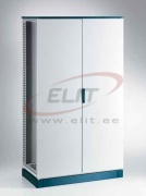 Metallkapp ENUX, 1200Wx2200Hx600D, frame, blank double door, rear panel, lever-operated double bar locking w. 3mm double-bit insert, modular, adj. cable entry w. sealing gasket, C3M| epoxy resin layer, IP55 IK10, NEMA12, sinine/ hall