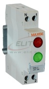 LED indikaator, roheline, punane, 230VAC, 1..16mm², 1M, TS35, MaxGE