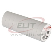 Isoleerteip, 15mm x 10m, dielectric strength 40 kV/mm, PVC, UV resistant, water resistant, -25..90°C, valge, Emos